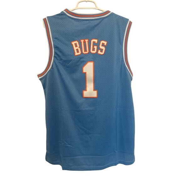 Tune Squad Bugs #1 Basketball Jersey Light Blue Mesh Unisex Size XL‎ - Picture 2 of 7